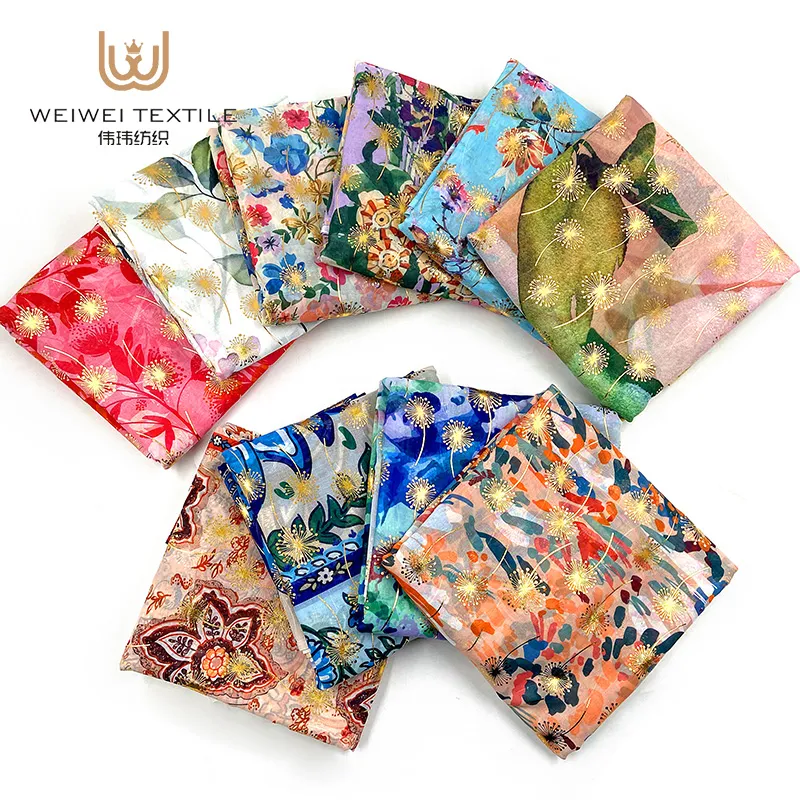 printed chiffon scarf